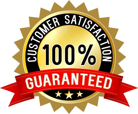 100% customer satisfaction guaranteed seal